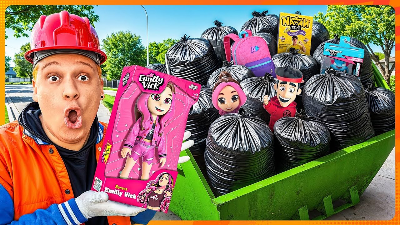 ENCONTREI ITENS ULTRA RAROS DOS YOUTUBERS NO LIXO!