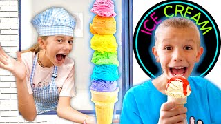 Buying Real Ice Cream From Drive Thru Ice Cream Shop Window In My House!