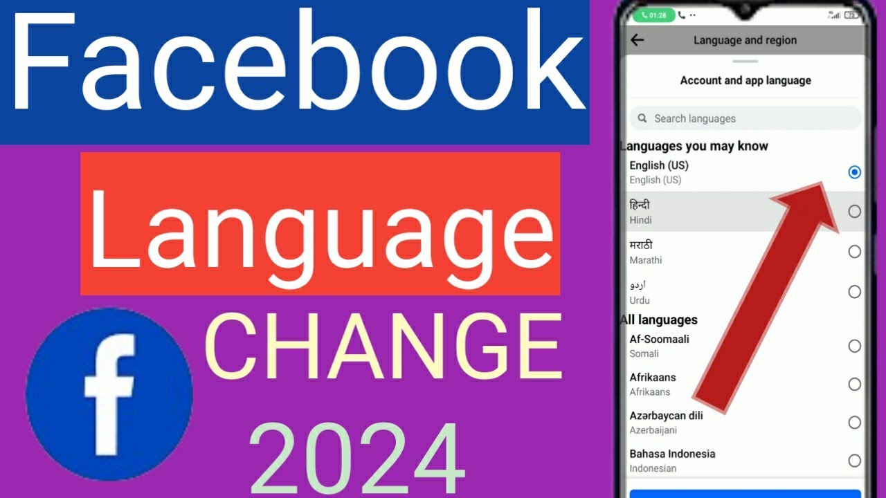 Facebook Par Language Kaise Change Kare | How To Change Language In ...
