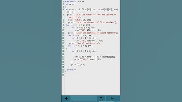sum of matrix program in c