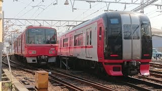 名古屋鉄道 名古屋本線 西枇杷島駅 上り1042ﾚ待避ノーカット