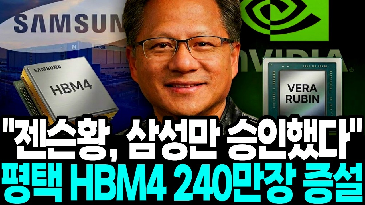 젠슨황 ‘삼성전자’ 단독승인 파장 “평택 HBM4 240만장 기습 증설”