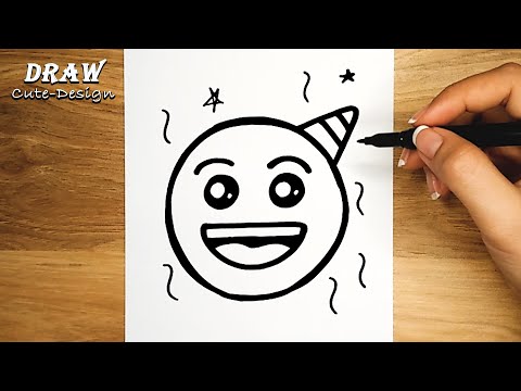 COMMENT DESSINER UN ÉMOJI D'ANNIVERSAIRE MIGNON
