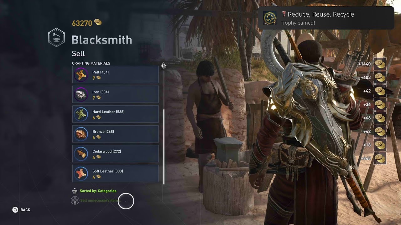 Assassin's Creed Origins Reduce Reuse Recycle Trophy