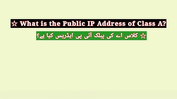 What is the public IP address of Class A? | Loopback & Localhost Explained
