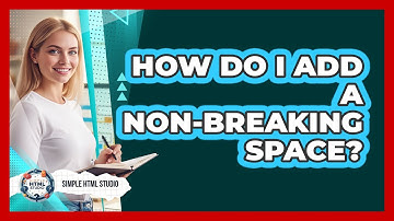 How Do I Add A Non-Breaking Space?