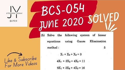 June 2020 Bcs 54 Solved Question Paper - Ignou Solved Question @JY2.0