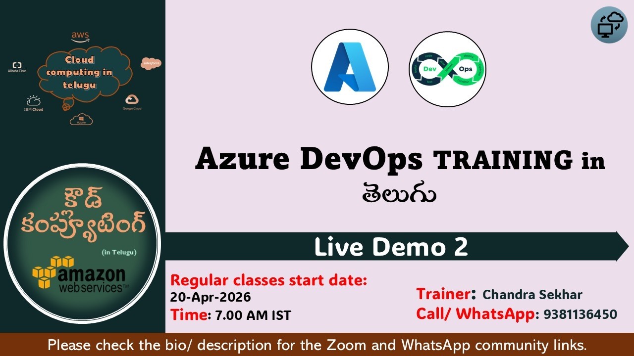 Live Demo2 | Azure SAA & DevOps 18-Apr-2026 batch | Cloud Computing In ...