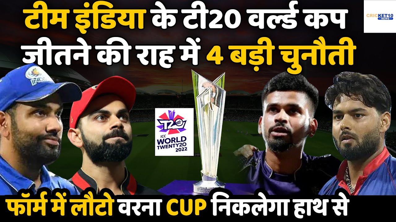 T20 World Cup जीतने की राह में Team India के लिए 4 बड़ी चुनौती😱, जाने पूरी ख़बर | CRICKET10 NEWS