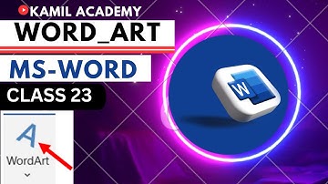 How to insert WordArt in MS WORD || In Pashto Language (Class 23)
