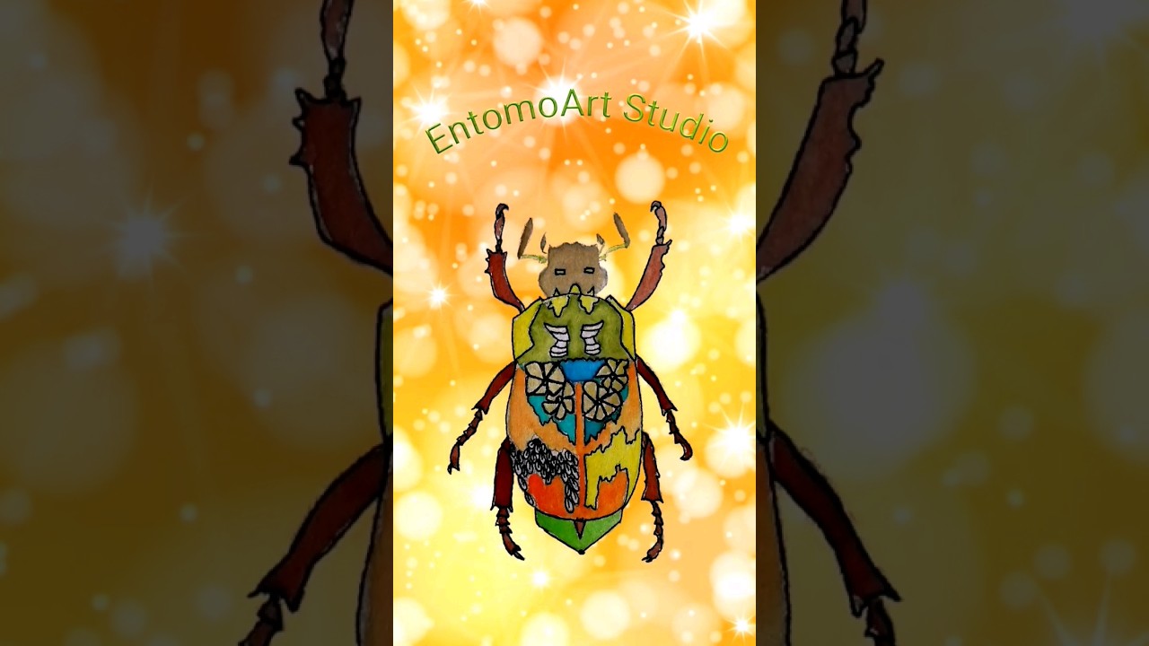 🌟 Zentangle Patterns on Insects: DIY Art Tutorial 🐞 #drawing #painting #shorts #doodle