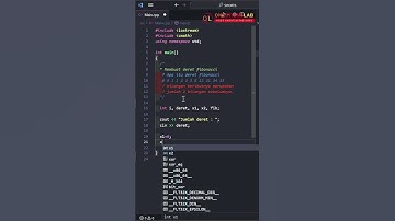 BELAJAR C++ - PROGRAM MENAMPILKAN DERET FIBONACCI