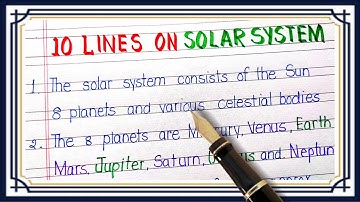 10 lines on solar system | Essay on solar system in english | Essay on planets in english