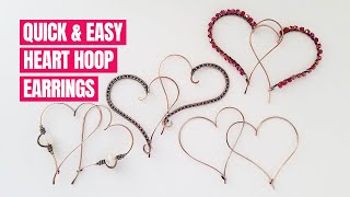 Simple Heart Earrings - A Quick and Easy Valentine's Day Wire Wrapped Jewelry Tutorial