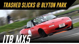 ITB MX5 //  Awesome Noise! Last Session on Dicey Slicks at Blyton Park