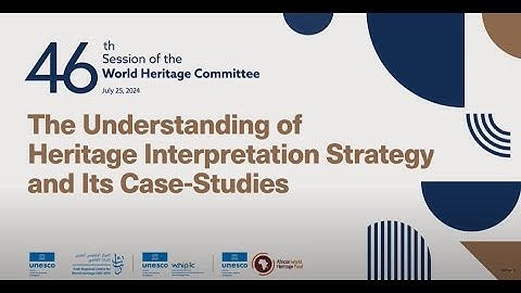 [Opening Remarks] The Side Event for the 46th Session of the World Heritage Committee