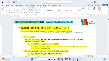 New Perspectives PowerPoint 365 | Modules 1-2: SAM Capstone Project A | NP_PPT365_CS1-2A