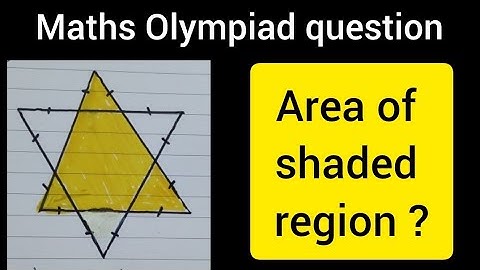 Math Olympiad Solution: Finding the Area of the Shaded Region in Overlapping Equilateral Triangles"