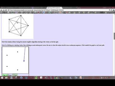 MTH 152 Nearest Neighbor Algorithm