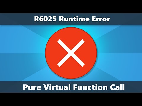 Как исправить R6025 pure virtual function call в Windows 10