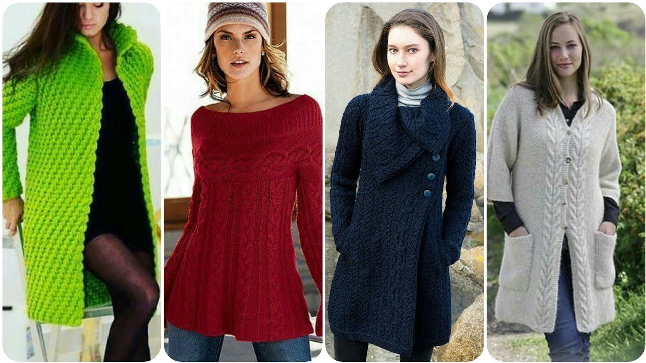 Very Beautiful And Stylish Hand knitting Ladies Cardigans Designs - YouTube