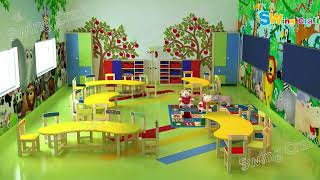 3d Class Room Play School Furniture | Desk & Chair for Schools and Colleges | Play School Furniture