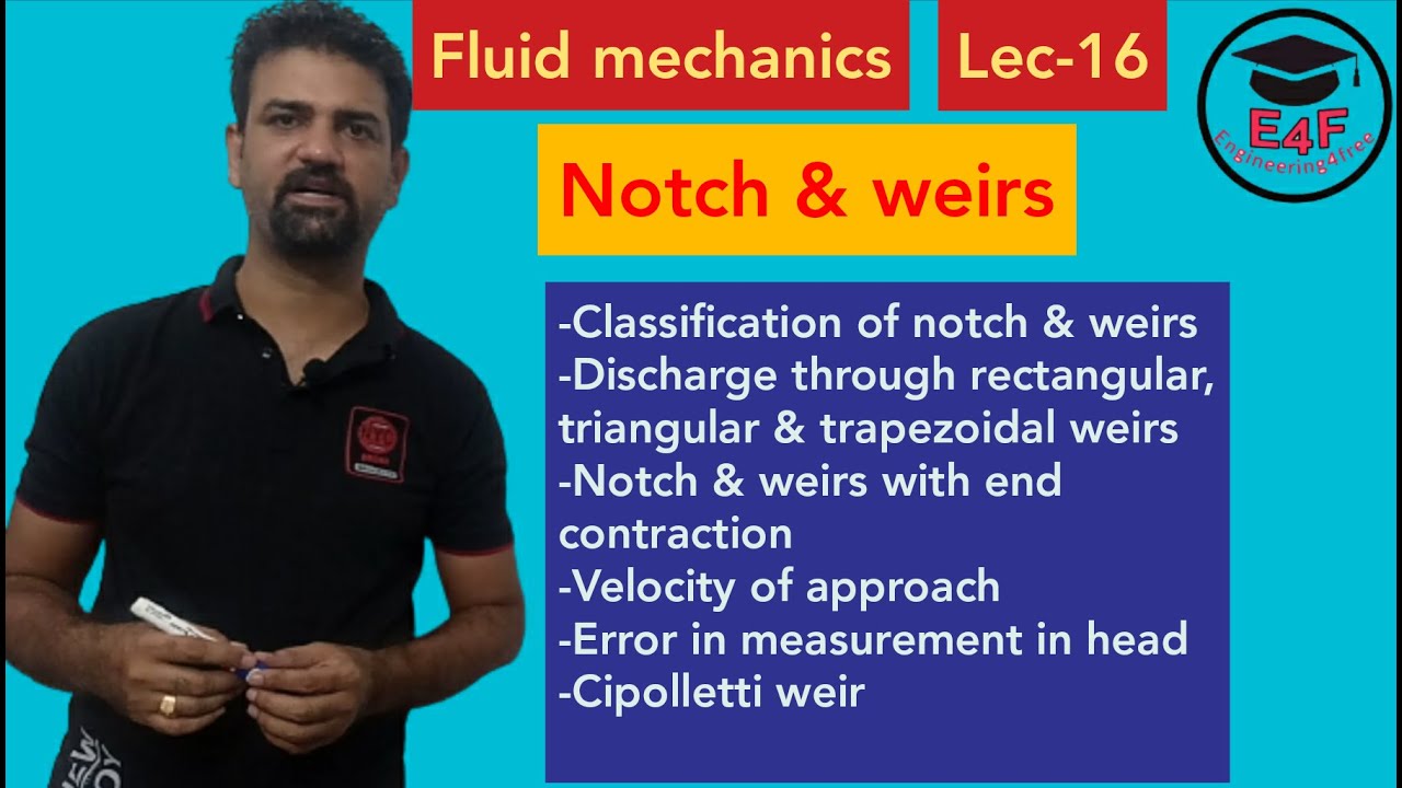 Notch & weirs I Classification I Discharge I Cipolletti weir I End contraction I FM I Lec-16