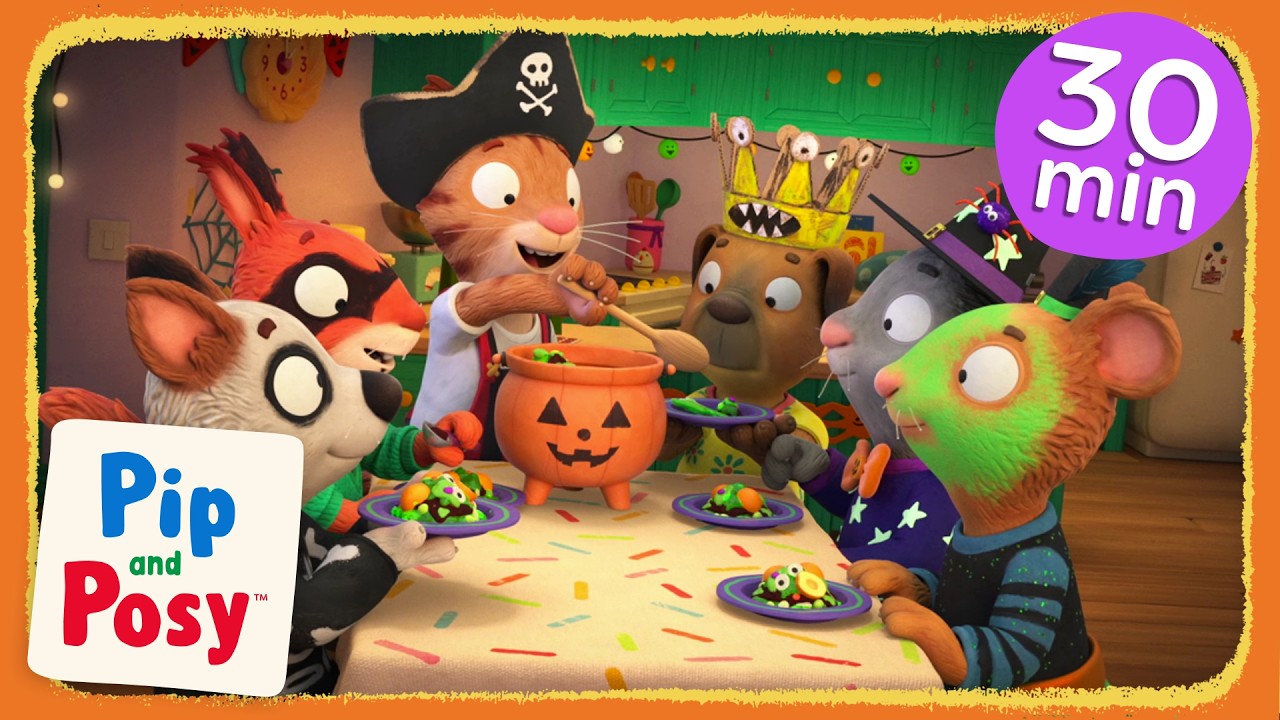 Funny Foods, Monster Meals and Boo-tiful Bites! | Full Episodes Compilation | Pip and Posy
