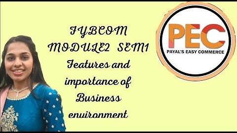 Features and Importance of Business Environment  II FYBCOM  II MODULE 2     IISEM 1  II COM 1