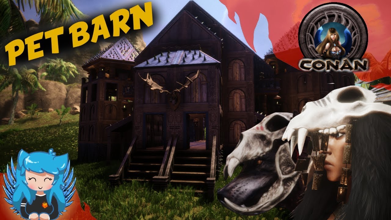 Savages Stable Build Pet Barn Savage Frontier Conan Exiles Youtube