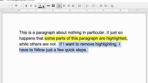 Remove Text Highlighting in a Google Document