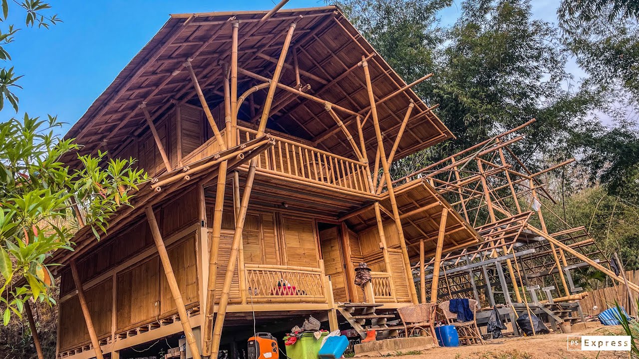 EP.96 สร้างบ้านไม้ไผ่สองชั้นหลังที่สอง!!