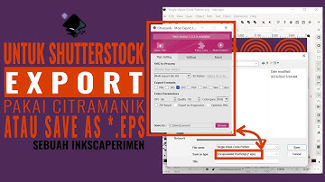 Uplot Vektor Inkscape ke Shutterstock pakai Save As atau Export Citramanik