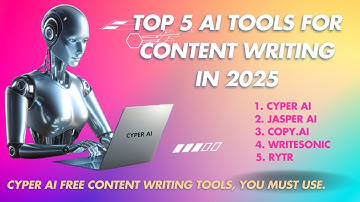 Top 5 AI Tools for Content Writing 2025 | Best AI Writing Tools for Blog | Cyper AI | Tech Refiner