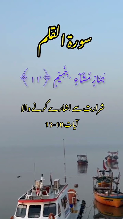 Surah Qalam Ayat #10-13#quran #urdu#translation