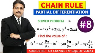 CHAIN RULE OF PARTIAL DIFFERENTIATION SOLVED PROBLEM 8