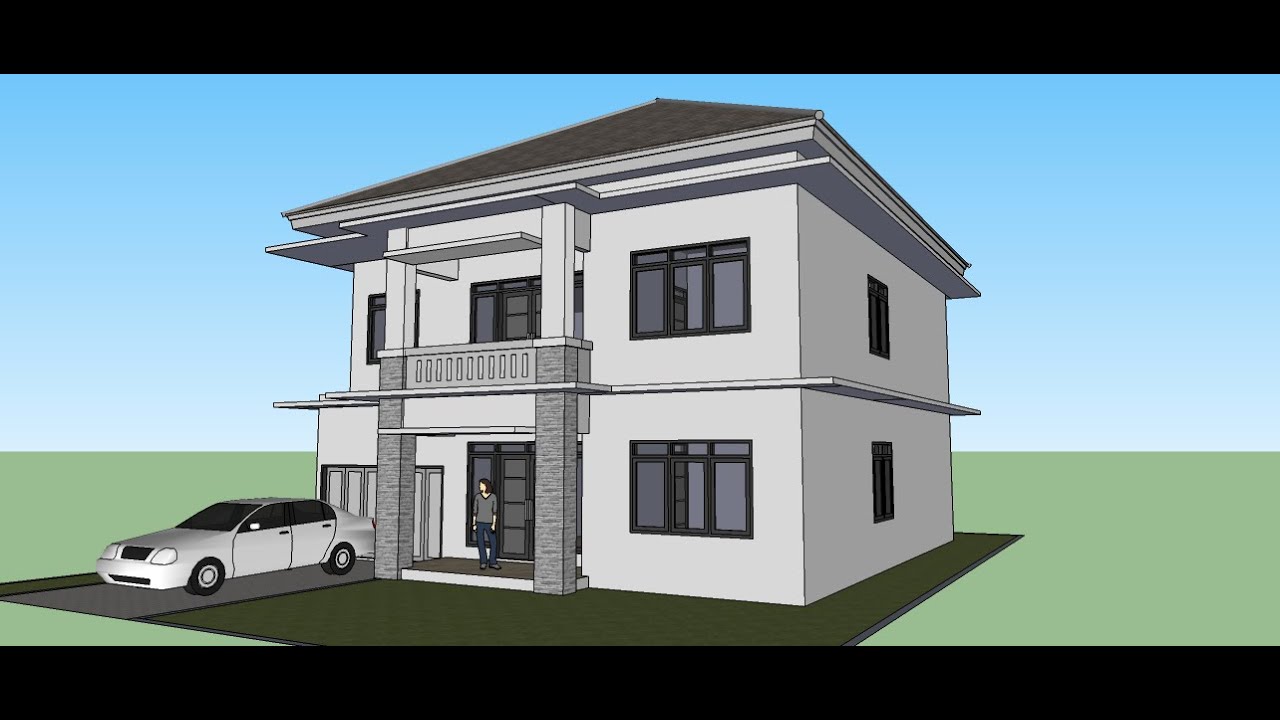 Menggambar Rumah  dengan Sketchup  YouTube