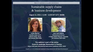 2021-2022 Yale-ELTI Webinar 2 of 8: Alumni Experiences - Forest & Landscape Restoration in Practice