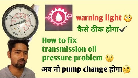 how to fix jcb transmission oil pressure problem