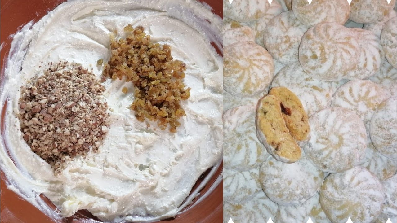 حلوى لشرب الشاي باللوز والزبيب😋 من أسهل ما يكون تدوب في الفم جربيها اردي عليا👌