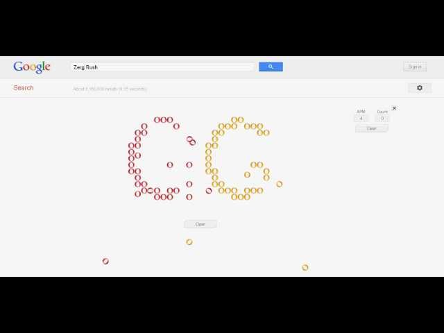 Como jogar Zerg Rush no Google