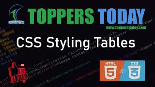 CSS styling Tables in Advance HTML and CSS3 Tutorial in Hindi