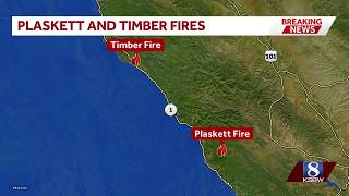 New Plaskett Fire has burned 50 acres in Big Sur and is threatening structures