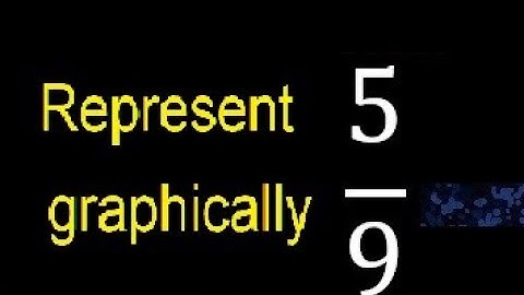 Represent 5/9 graphically . Graphic representation of fractions, graph