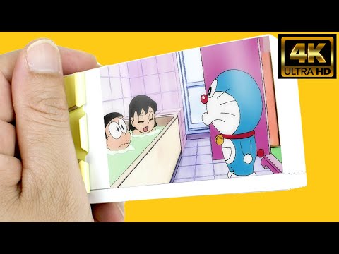 Shizuka and Nobita in Bathroom // Doraemon Flip Book Story