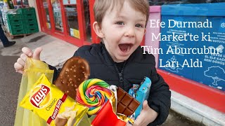 Efe Markette Market Arabasiyla Uçtu