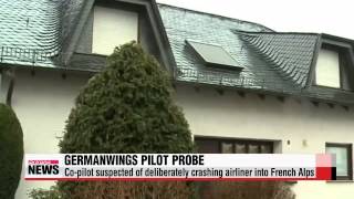 Prosecutor says Germanwings co－pilot crashed deliberately   저먼윙스 추락 의도적 추락으로 분석.