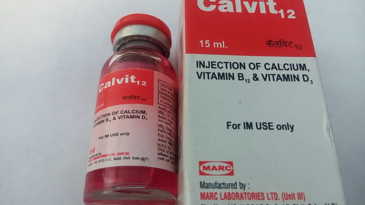 Calvit 12 Injection Vitamin B12 Vitamin D3 Calcium
