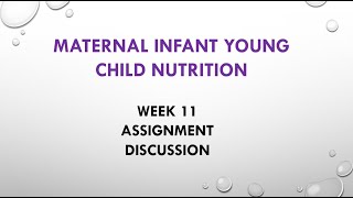 Week 11 Assignment Discussion 2024