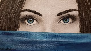 How to Paint Eyes LIVE Acrylic Painting Tutorial